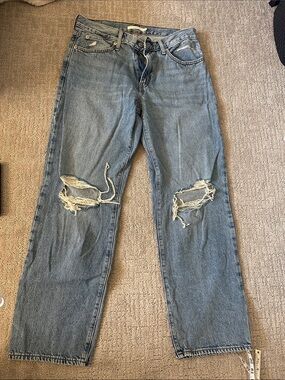 Levi's Distressed Light Blue Denim Jeans